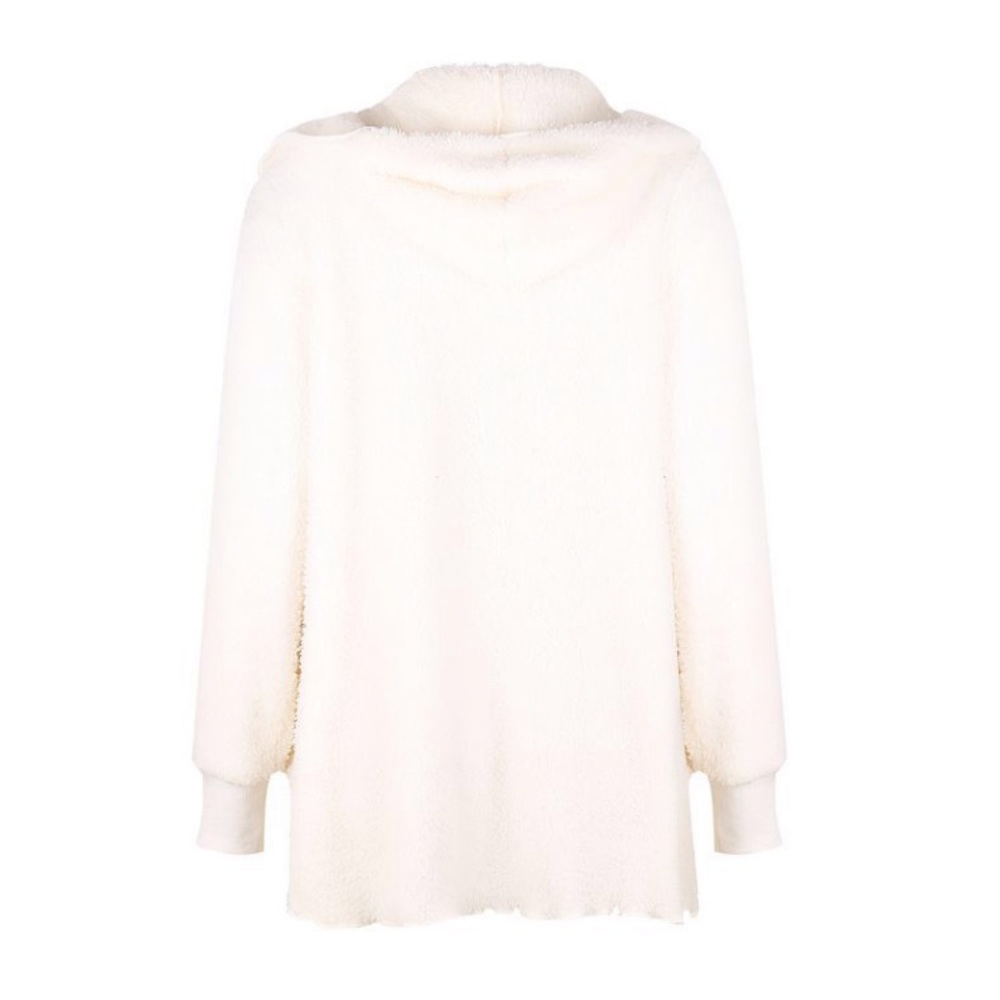 Apricot Warm Hooded Mid-Length Teddy Coat - Picture 4 of 10